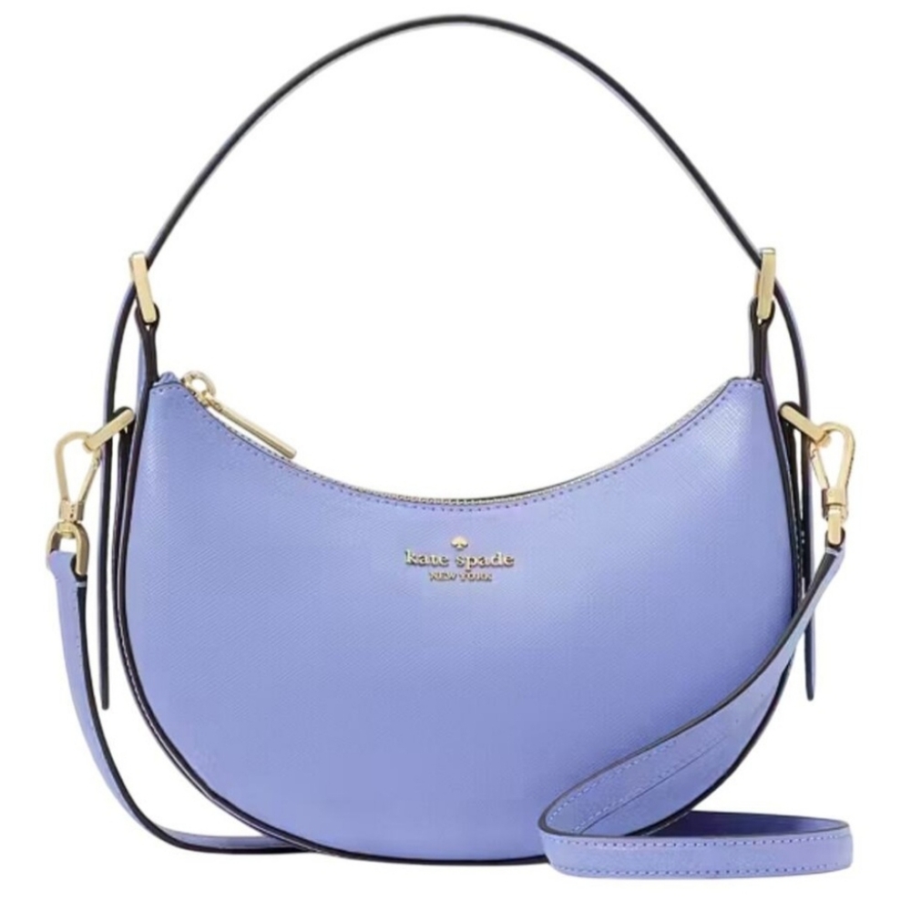 Madison Saffiano Leather Crescent Bag